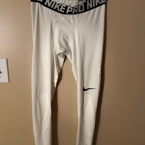 Nike Pro White Compression Leggings Men’s Medium - new